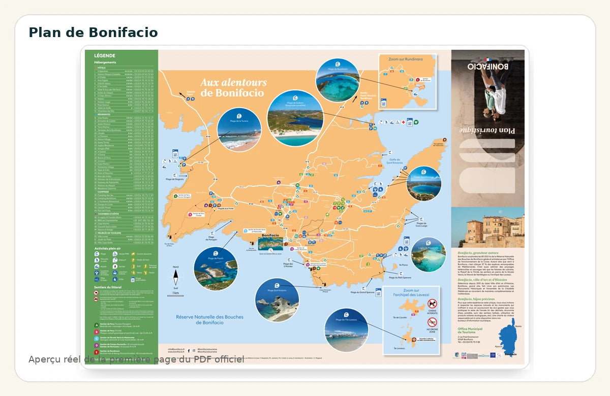 Aperçu réel du plan officiel de Bonifacio